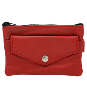 Skórzana Czerwona kluczówka Skóra Naturalna