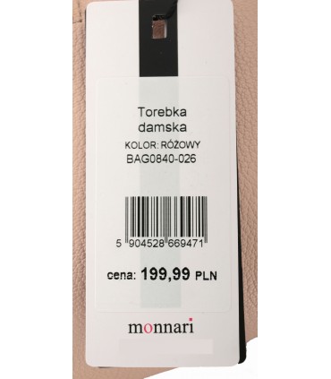 copy of Monnari Czarna Torebka Listonoszka Pikowana z Łańcuszkiem