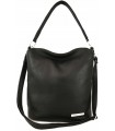 copy of Handbag Leather black bag, soft natural leather, zippered