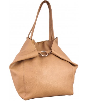 copy of Leather Cognac 2in1 bag with a cosmetic bag,oversize handbag