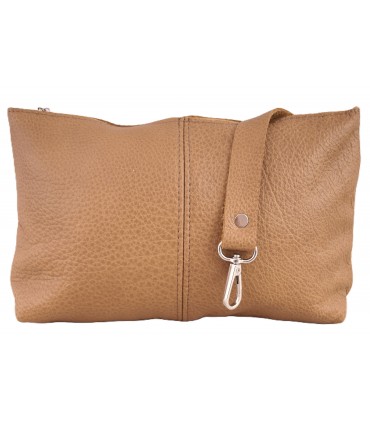 copy of Leather Cognac 2in1 bag with a cosmetic bag,oversize handbag