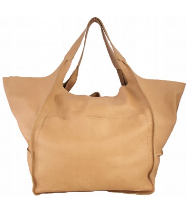 copy of Leather tote Bag, Leather cognac oversized handbag, 2-in-1 model with a cosmetic bag