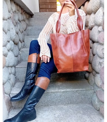 copy of Skórzana BIAŁA torebka/shopper/aktówka