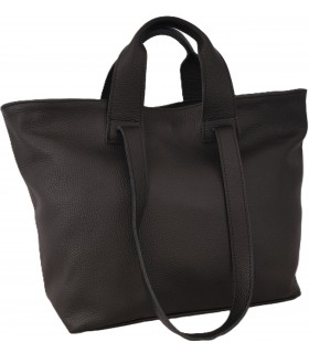 Torebka Skórzana Shopper SKÓRA NATURALNA 2 długości pasków Kolekcja PREMIUM Model 2w1 CZARNY