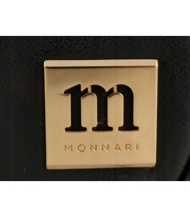 Monnari Torebka Listonoszka 2 przegrody Kolecja PREMIUM Czarna z zawieszką