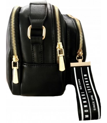 Monnari Torebka Listonoszka 2 przegrody Kolecja PREMIUM Czarna z zawieszką