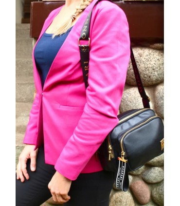 Monnari Torebka Listonoszka 2 przegrody Kolecja PREMIUM Czarna z zawieszką