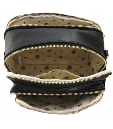 Monnari Torebka Listonoszka 2 przegrody Kolecja PREMIUM Czarna z zawieszką