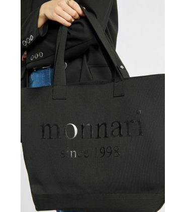 Torebka MONNARI Shopper Pojemna Torba Czarna Torba na zakupy