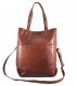 Leather brown cognac bag / shopper / crossbody bag