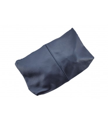 Skórzana Granatowa torebka 2w1 z kosmetyczką