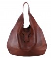 Cognac leather handbag, leather bag, soft leather