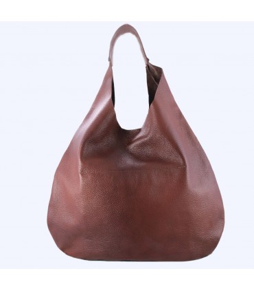 Cognac leather handbag, leather bag, soft leather