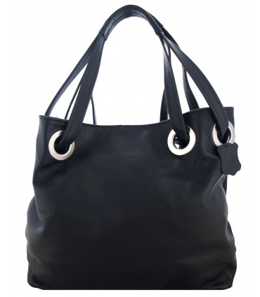 Skórzana czarna torebka/aktówka/shopper