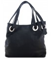 Black leather handbag / briefcase / shopper