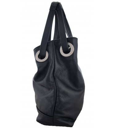 Skórzana czarna torebka/aktówka/shopper