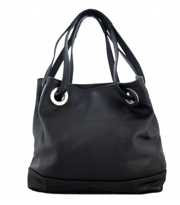 Skórzana czarna torebka/aktówka/shopper