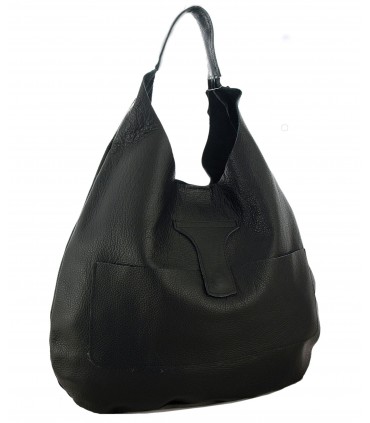 Leather Black Oversize Bag