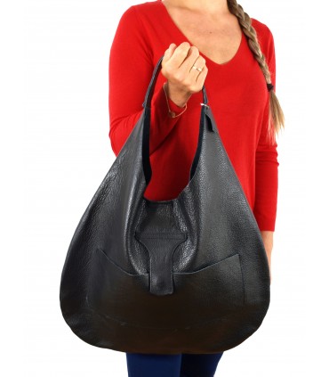Leather Black Oversize Bag