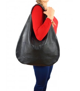 Leather Black Oversize Bag