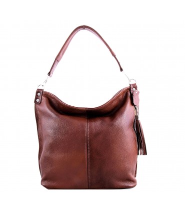 Braunes Leder Geldbörse / Sack / Messenger Bag mit Fransen und Geldbörse