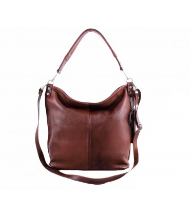 Braunes Leder Geldbörse / Sack / Messenger Bag mit Fransen und Geldbörse