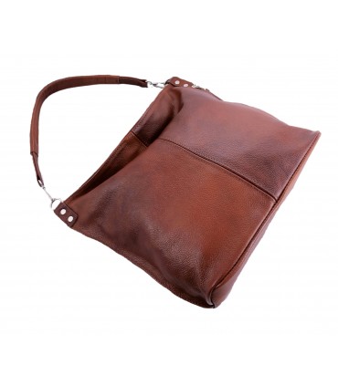 Braunes Leder Geldbörse / Sack / Messenger Bag mit Fransen und Geldbörse