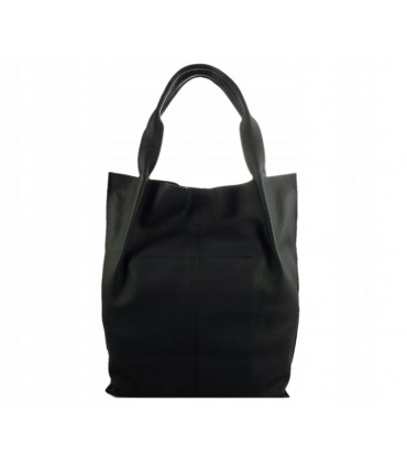Skórzana czarna torebka/shopper/aktówka