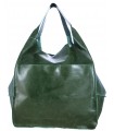 Grün Lederhandtasche, Modell 2in1 mit Leder Kulturbeutel, Wochenendhandtasche,