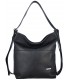 Black leather handbag / backpack / crossbody bag