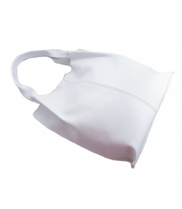 Skórzana BIAŁA torebka/shopper/aktówka