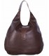 Brown leather handbag, leather bag, soft leather