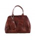 Cognac leather handbag, weekend bag, oversize leather bag