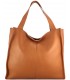 Camel Leather Tote Bag, Leather Shoulder Shopper, Large Leather Tote Bag