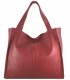 Cherry Leather Tote Bag, Leather Shoulder Shopper, Large Leather Tote Bag